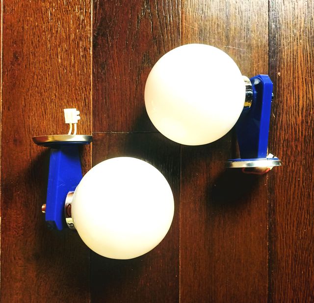 Pareja Lámparas Space Age Azul Klein España 70's