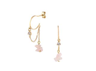 pendientes oro 18k con piedra con circonita