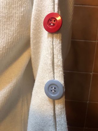 Jersey blanco botones talla 38