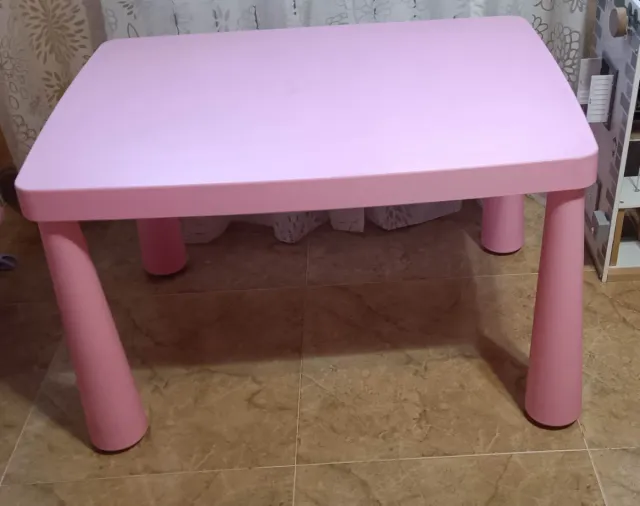 Mesa y Silla Infantil Ikea Rosa