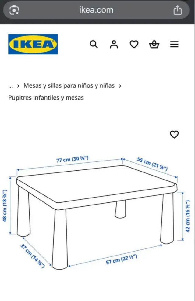 Mesa y Silla Infantil Ikea Rosa