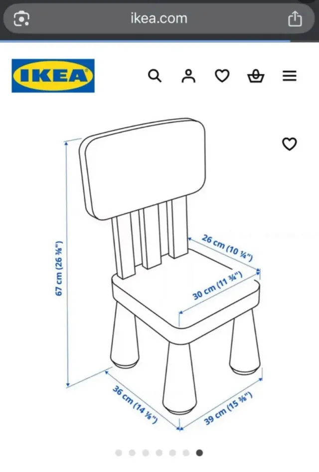 Mesa y Silla Infantil Ikea Rosa