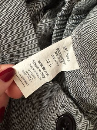 Herringbone trousers vintage style made in Italy L