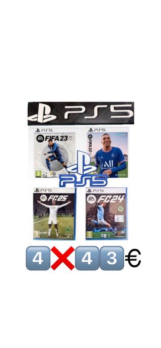 4 Juegos PS5 FIFA  4️⃣x4️⃣3️⃣€