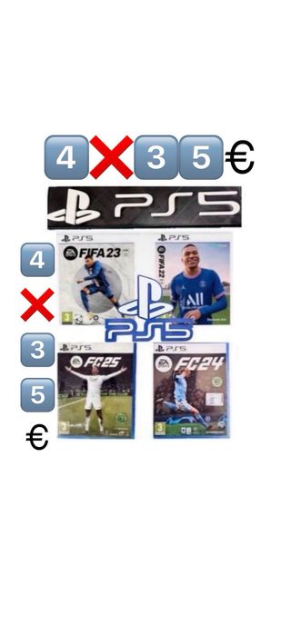 4 Juegos PS5 FIFA  4️⃣x3️⃣0️⃣€