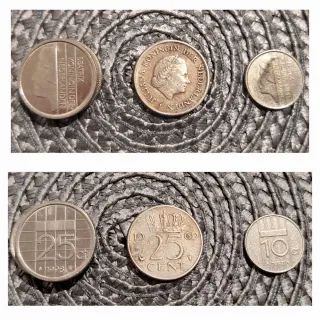 6 Monedas antiguas Holanda.