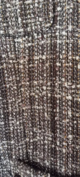 Chaqueta larga tweed Blanco Talla L