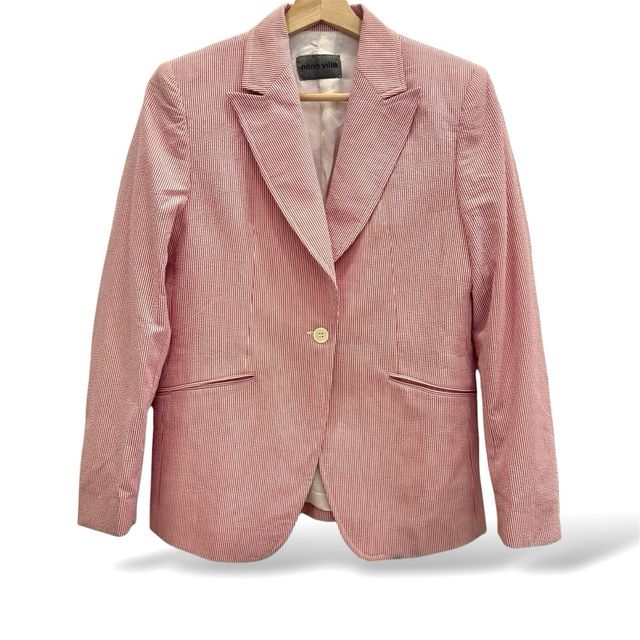 Talla M - Blazer rayas rojo y blanco