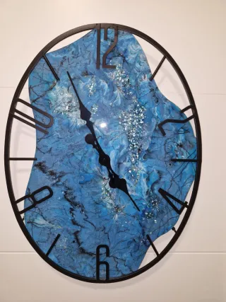 Reloj hecho a mano de Resina Epoxy Piedra Natural