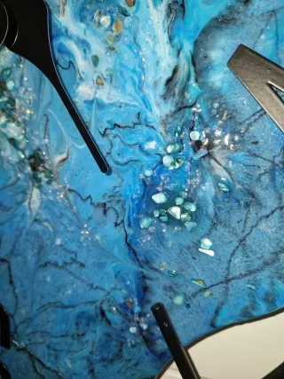 Reloj hecho a mano de Resina Epoxy Piedra Natural