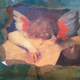 Vassoio decorativo con angelo