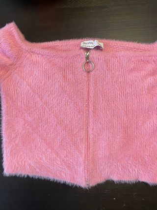 Jersey Bershka rosa peluche