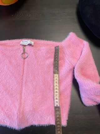 Jersey Bershka rosa peluche