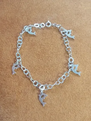 Pulsera Plata 925 Delfines