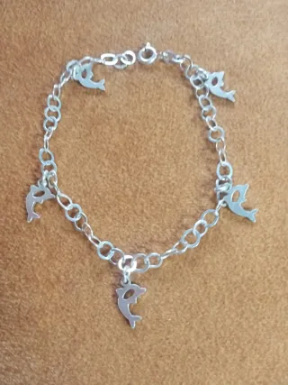 Pulsera Plata 925 Delfines