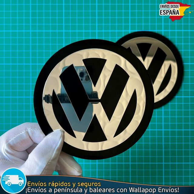 Emblema Metálico Volkswagen 120mm con Relieve