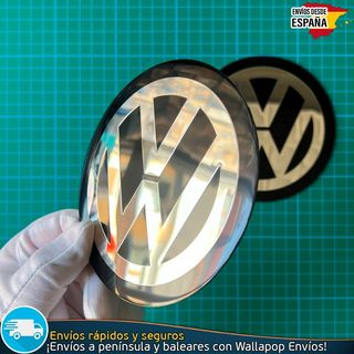 Emblema Metálico Volkswagen 120mm con Relieve