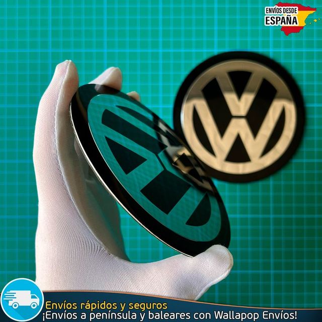 Emblema Metálico Volkswagen 120mm con Relieve