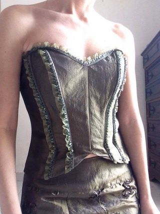 Abito cerimonia verde muschio