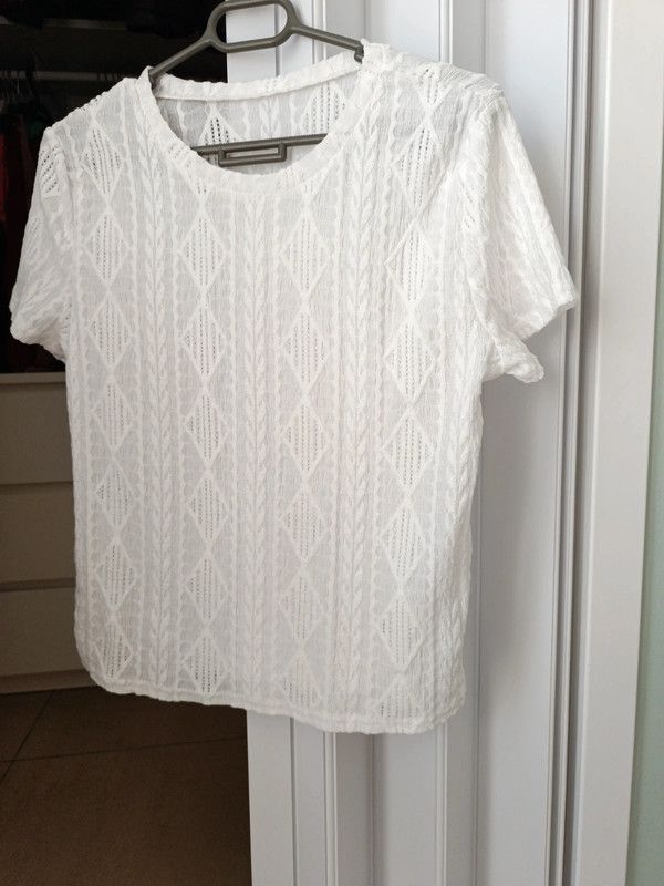 Maglia bianca Shein manica corta taglia L