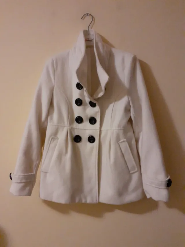 Giaccone lana bianco