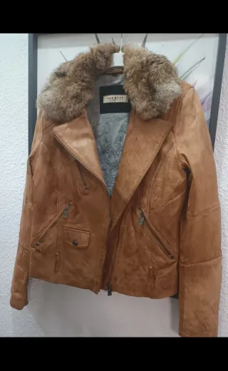 Chaqueta Piel Marrón Oakwood