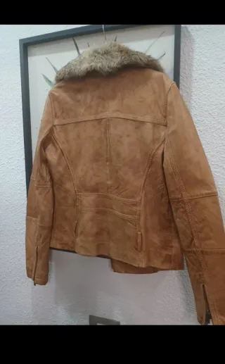 Chaqueta Piel Marrón Oakwood