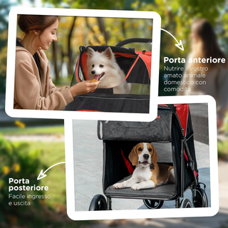 Passeggino per Cani di Taglia Grande e Media Piegh