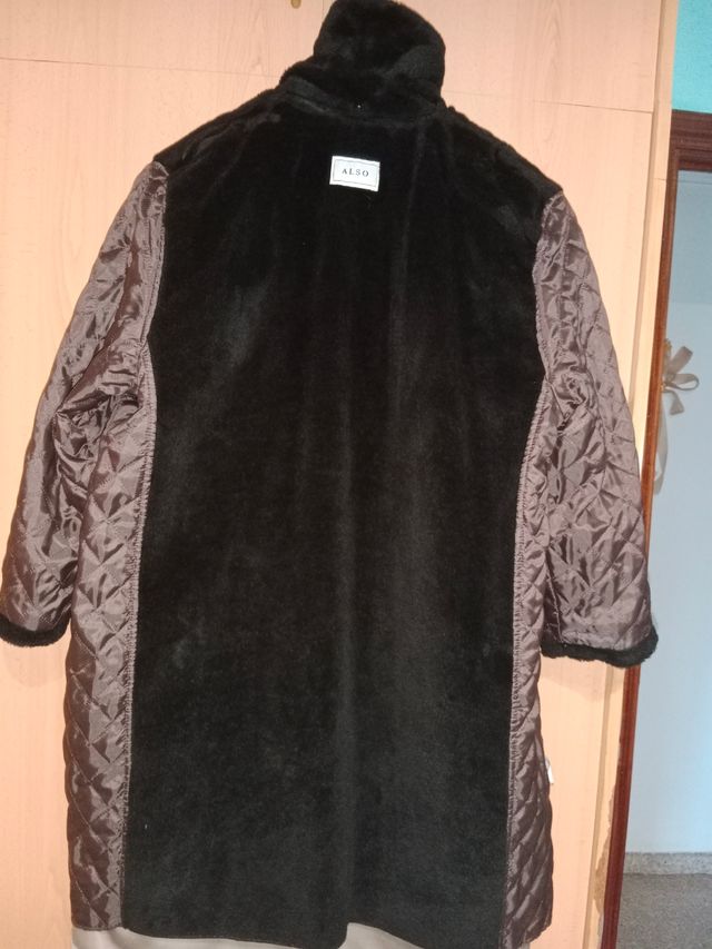 Abrigo señora ALSO beige con cuello