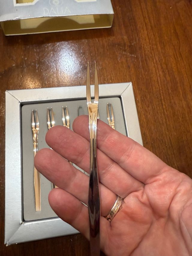 6 Tenedores de Acero Inoxidable para Aperitivo