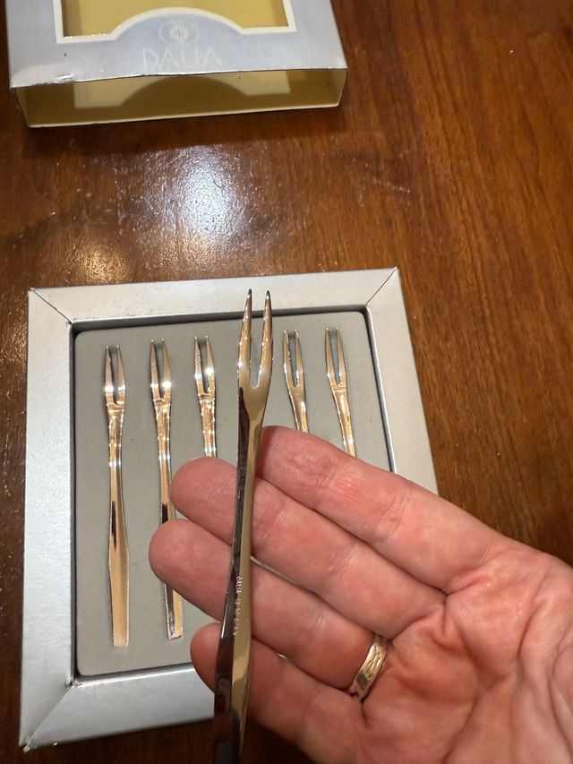 6 Tenedores de Acero Inoxidable para Aperitivo