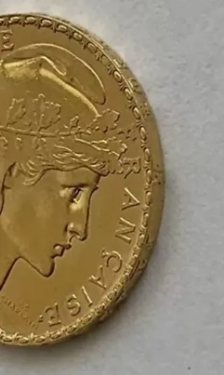 Moneta 20 franchi Francese del 1909