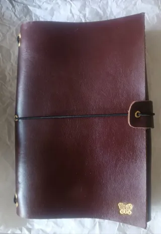 Funda Travelerbook Piel auténtica color Marrón