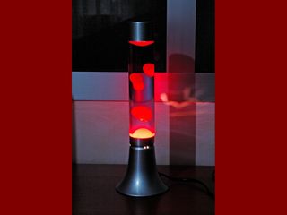 Lampada Lava Vintage Rosso Argento