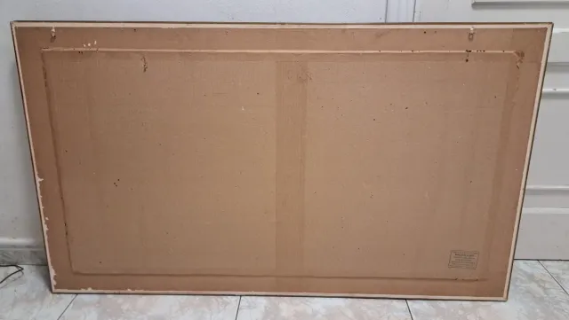 Cuadro paisaje montaña pueblo madera