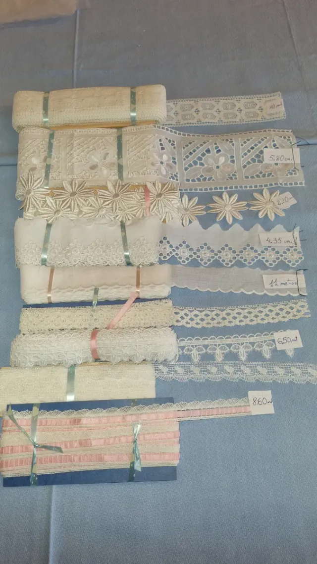 Lotes de puntillas y encajes vintage