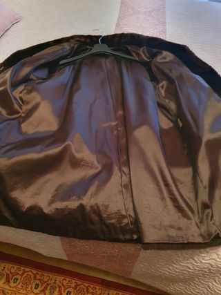 Abrigo marrón pelo talla 48