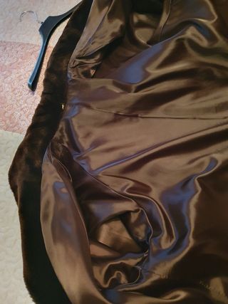 Abrigo marrón pelo talla 48