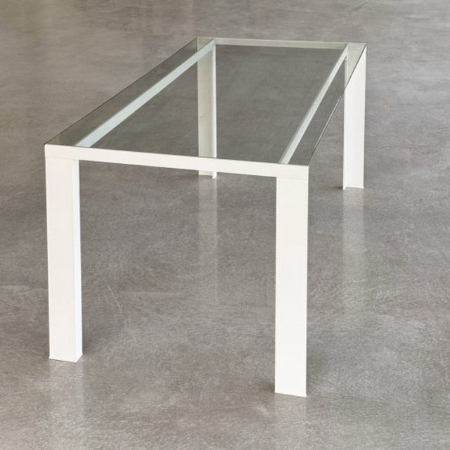 Mesa DENEB Stua. cristal y aluminio. Jesús Gasca.