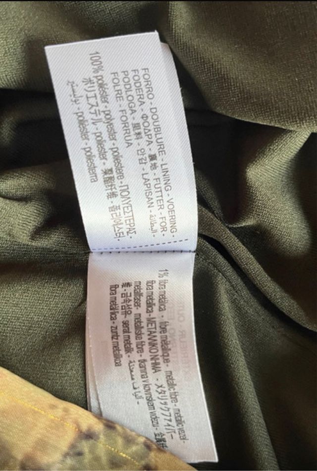 Vestido Zara estampado marrón y verde