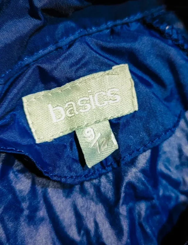 Casaco de chuva azul 9/12 meses