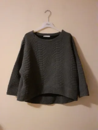 Felpa pesante invernale grigia