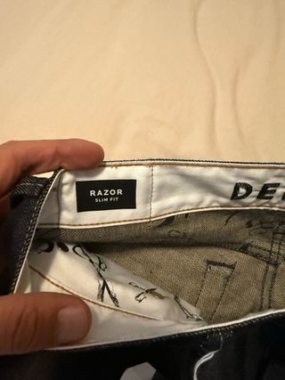 Pantalones Denham Originales Azul.