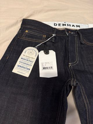 Pantalones Denham Originales Azul.