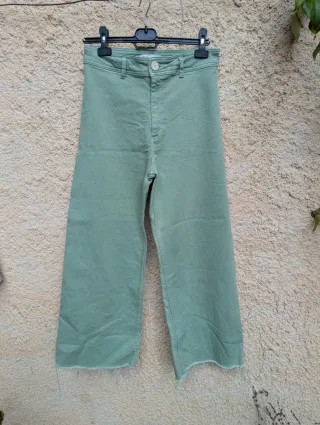 Pantalones Mango verde claro Talla M