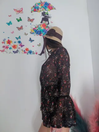 Mono corto estampado floral talla 36