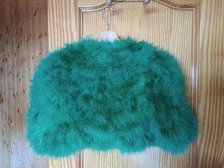 Chaqueta bolero plumas marabú verde M38