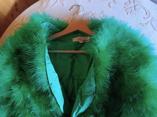 Chaqueta bolero plumas marabú verde M38