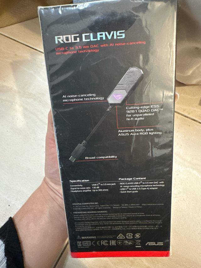 ROG Clavis USB-C a 3.5mm DAC Gaming