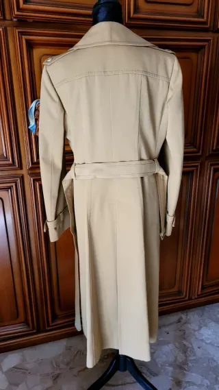 Trench vintage in lana beige